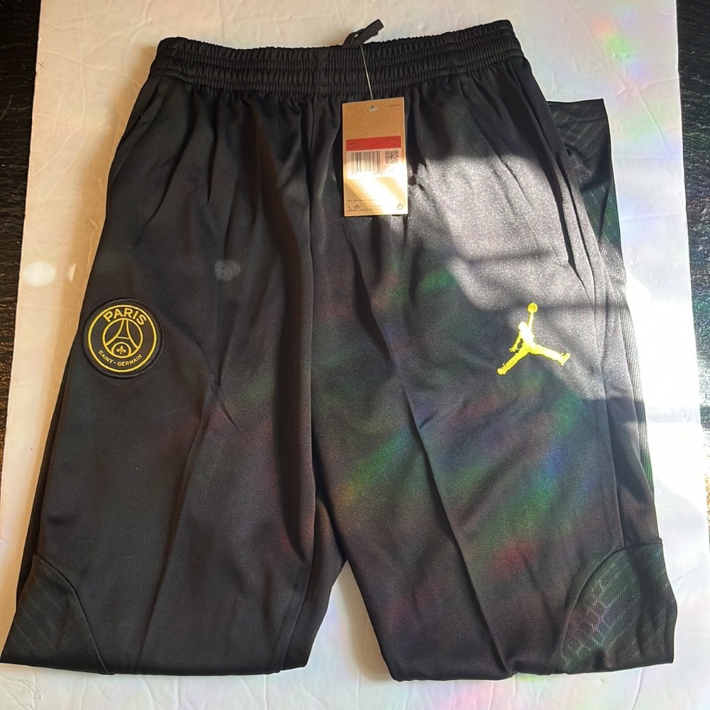 Paris Saint-Germain FC Sweatpants Activewear Football Soccer Pants Black Size L